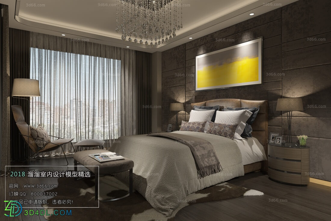 3D66 2018 bedroom Industrial style H003