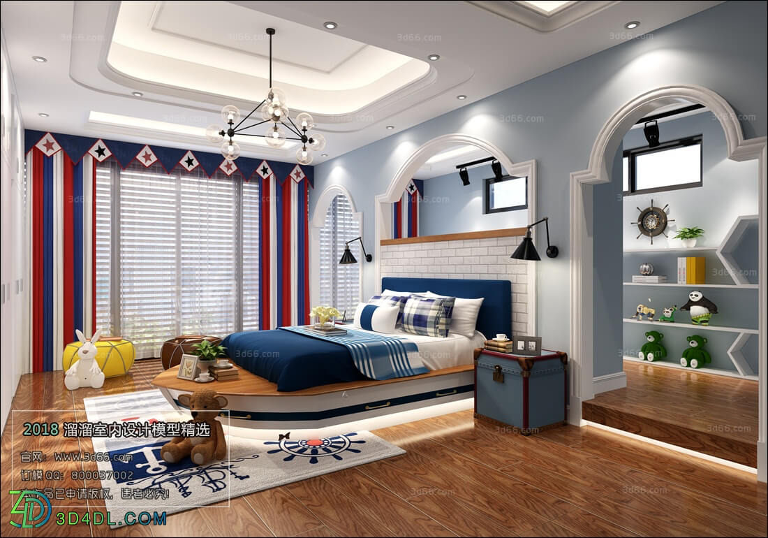 3D66 2018 bedroom Mediterranean style G002