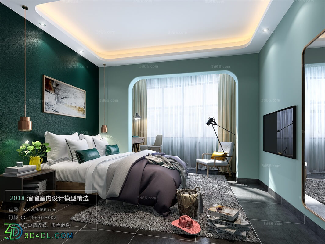 3D66 2018 bedroom Mix style J001