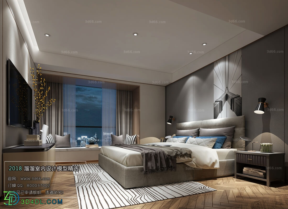 3D66 2018 bedroom Modern style A020