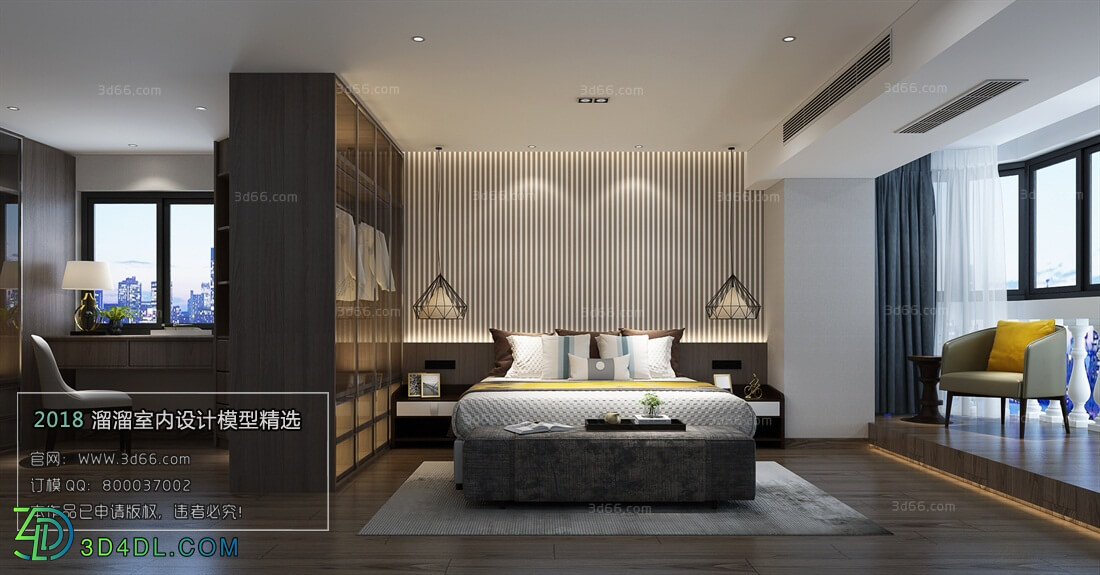 3D66 2018 bedroom Modern style A026