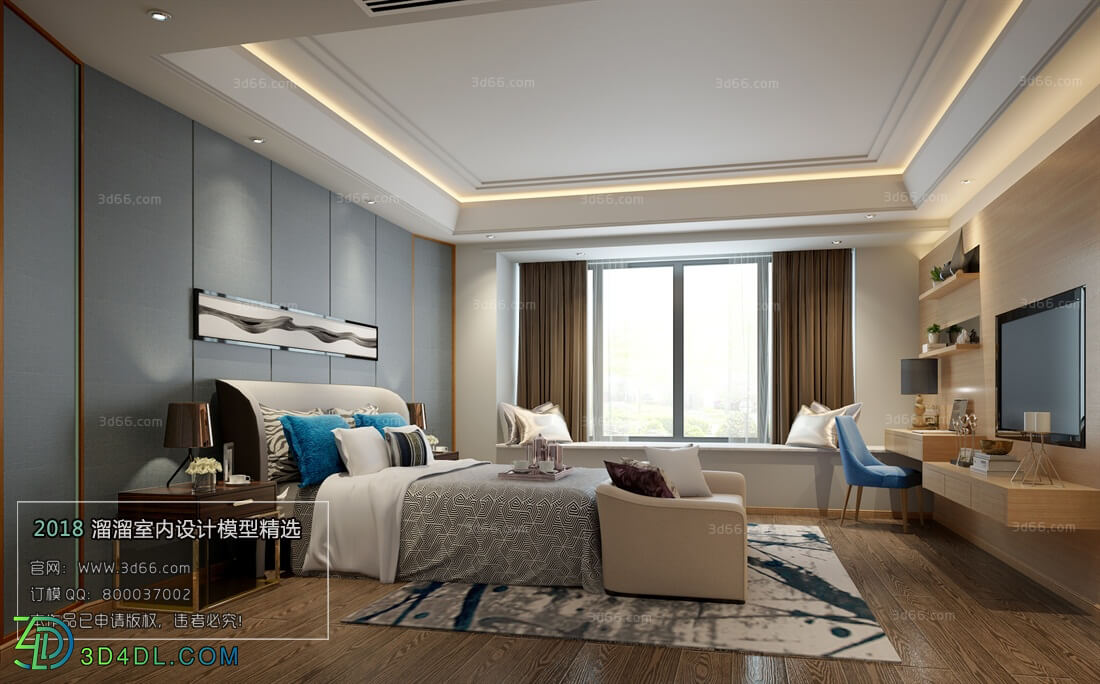 3D66 2018 bedroom Modern style A027