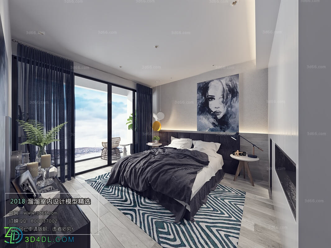 3D66 2018 bedroom Modern style A046