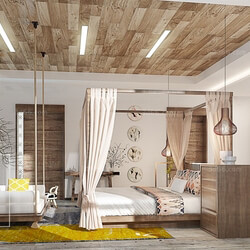 3D66 2018 bedroom Nordic style M001 