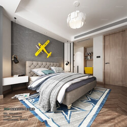 3D66 2018 bedroom Nordic style M002 