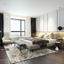 3D66 2018 bedroom Nordic style M003 