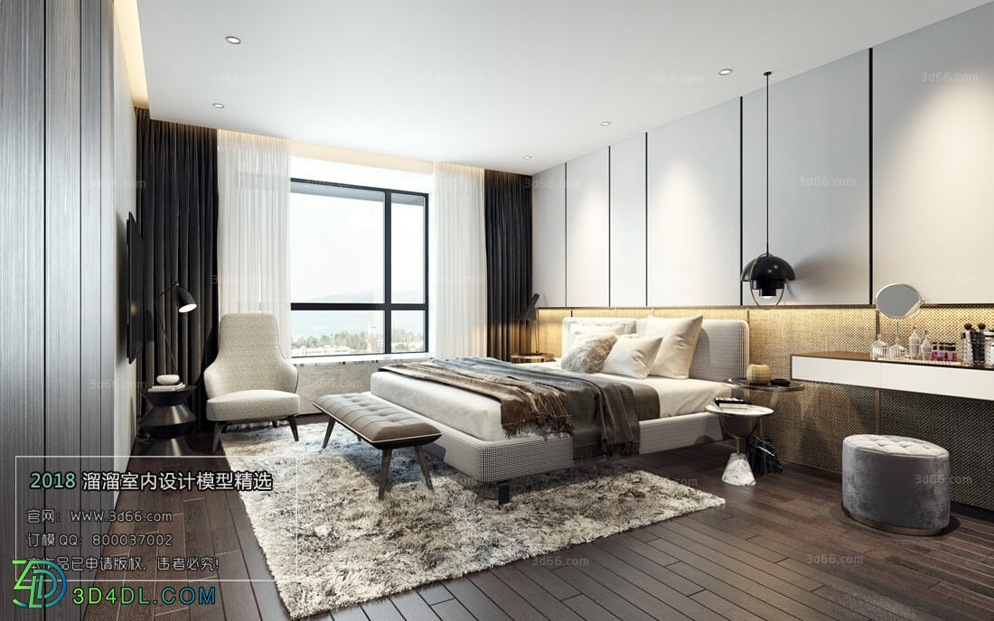 3D66 2018 bedroom Nordic style M003