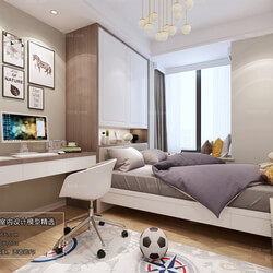 3D66 2018 bedroom Nordic style M005 