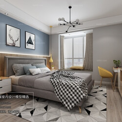 3D66 2018 bedroom Nordic style M006 
