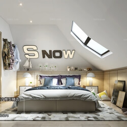 3D66 2018 bedroom Nordic style M009 