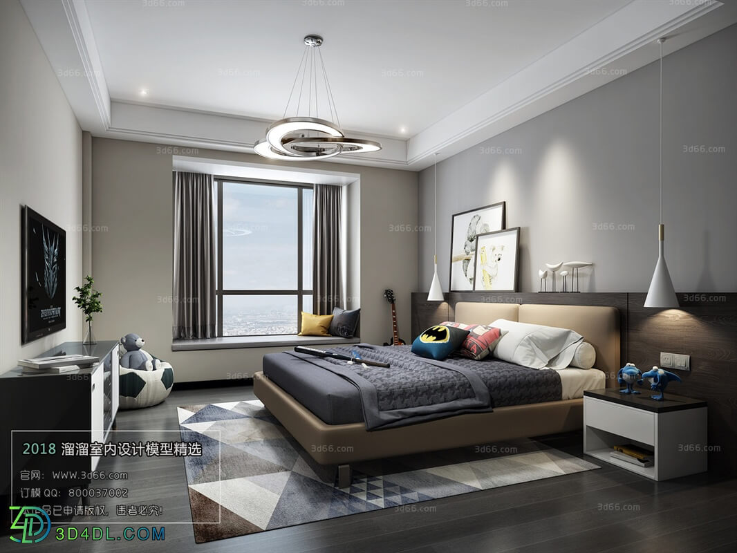 3D66 2018 bedroom Nordic style M013