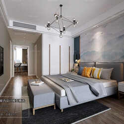 3D66 2018 bedroom Nordic style M016 