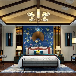 3D66 2018 bedroom Southeast Asian style F004 