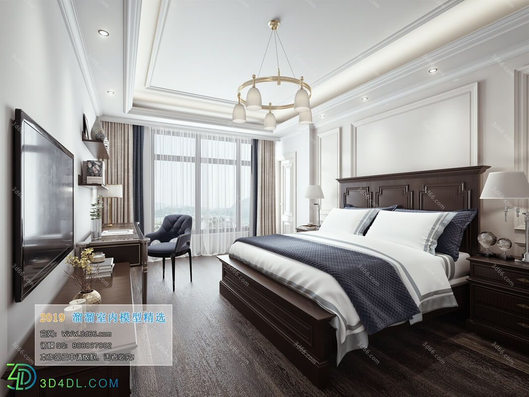 3D66 2019 Bedroom American style E001