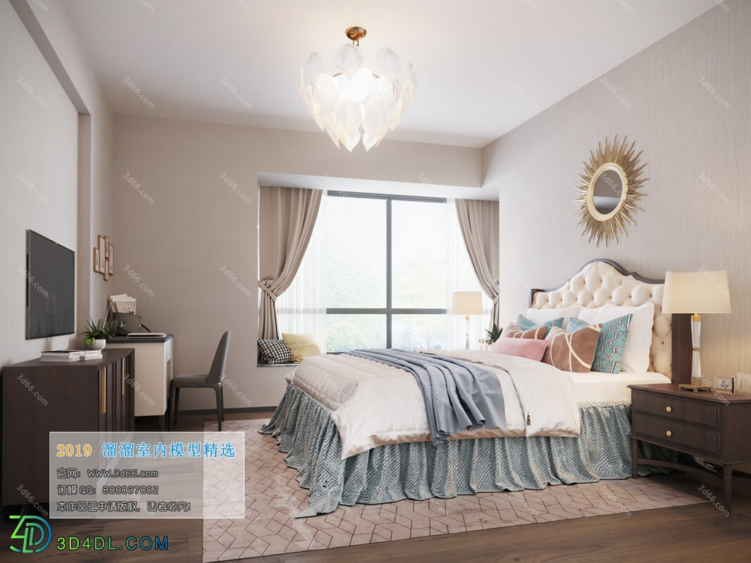 3D66 2019 Bedroom American style E003