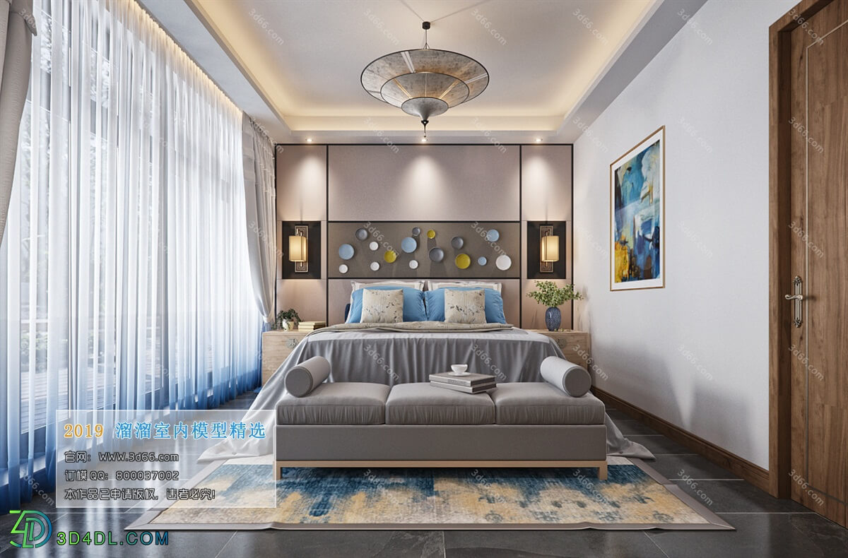 3D66 2019 Bedroom Chinese style C001