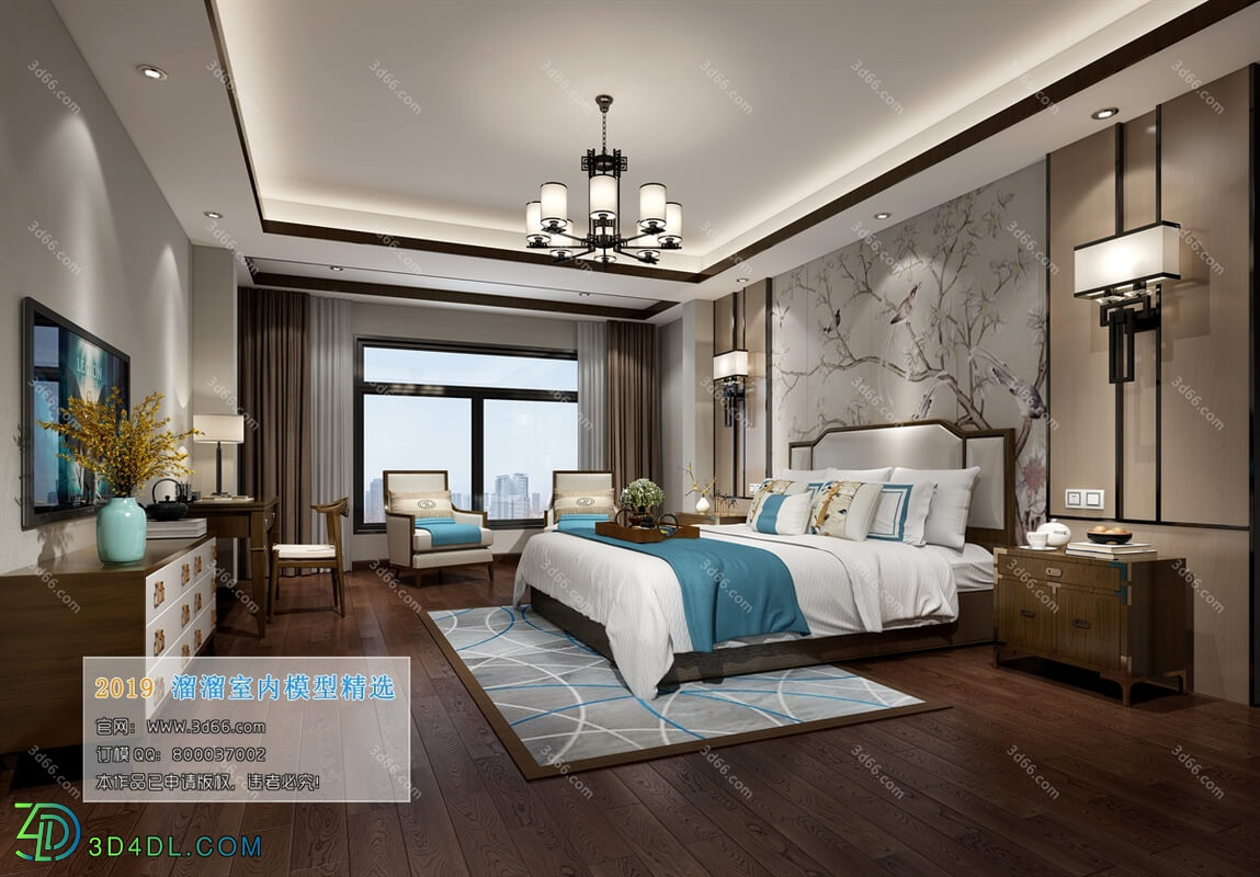3D66 2019 Bedroom Chinese style C006
