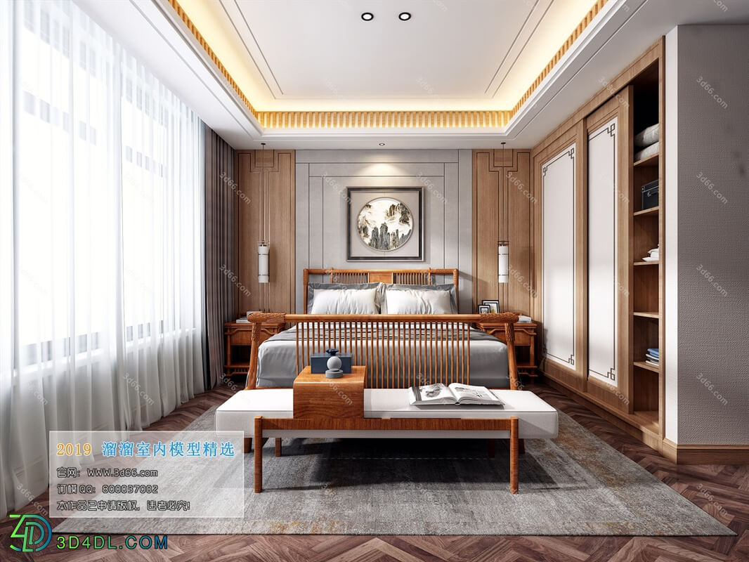 3D66 2019 Bedroom Chinese style C007