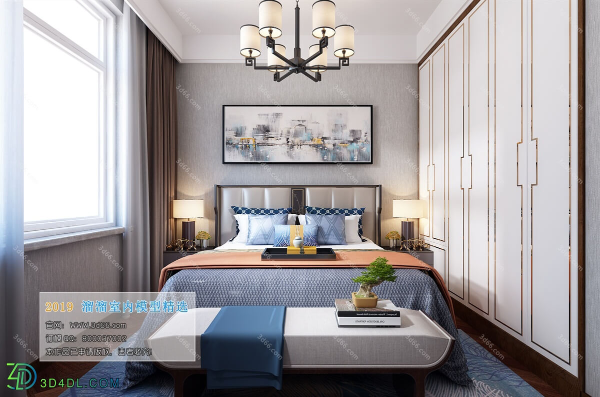 3D66 2019 Bedroom Chinese style C008