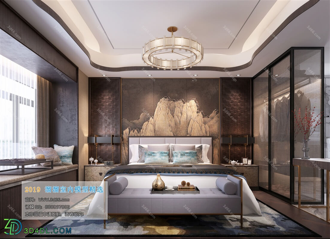 3D66 2019 Bedroom Chinese style C009