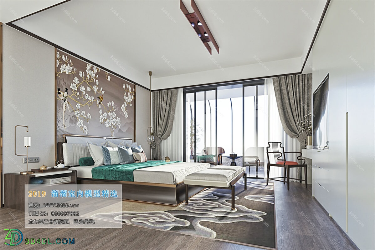 3D66 2019 Bedroom Chinese style C015