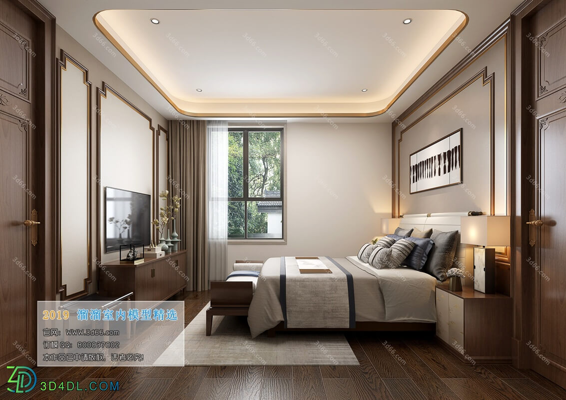 3D66 2019 Bedroom Chinese style C017