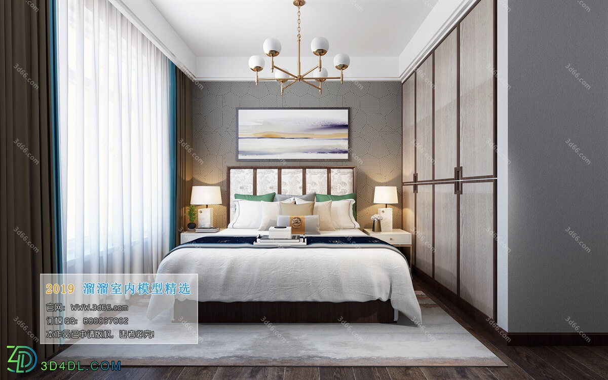 3D66 2019 Bedroom Chinese style C021