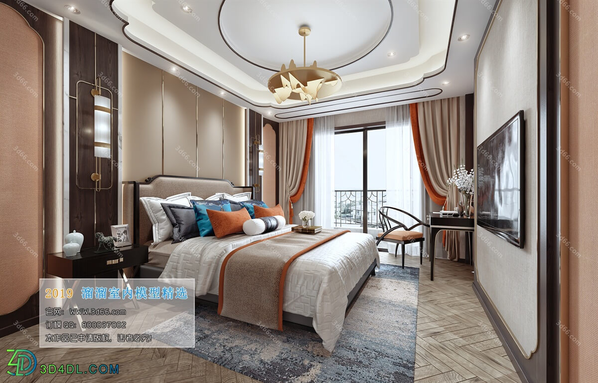 3D66 2019 Bedroom Chinese style C024