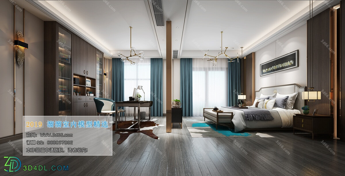 3D66 2019 Bedroom Chinese style C025