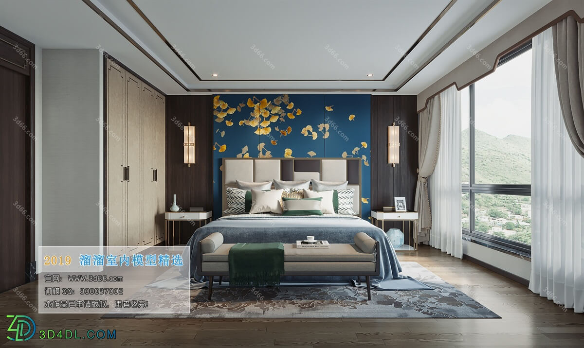 3D66 2019 Bedroom Chinese style C026