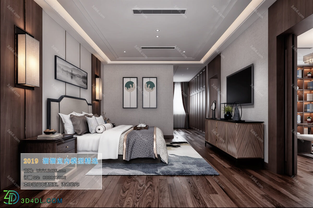 3D66 2019 Bedroom Chinese style C027