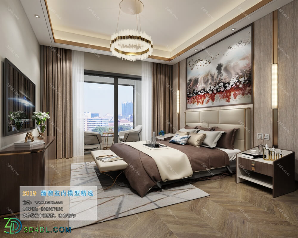 3D66 2019 Bedroom Chinese style C030