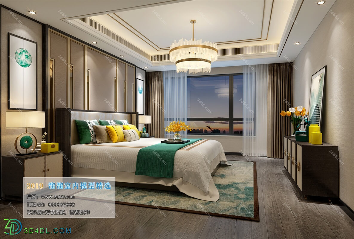 3D66 2019 Bedroom Chinese style C031