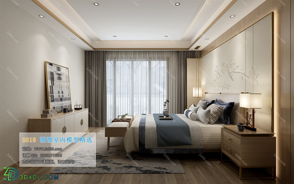 3D66 2019 Bedroom Chinese style C032
