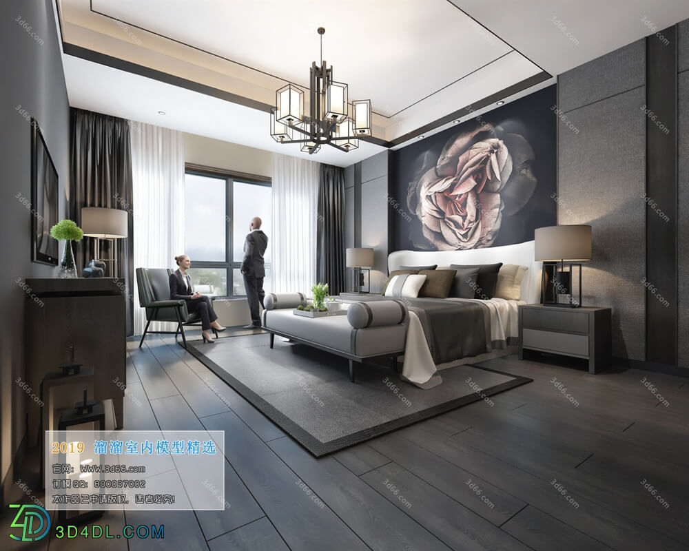3D66 2019 Bedroom Chinese style C034