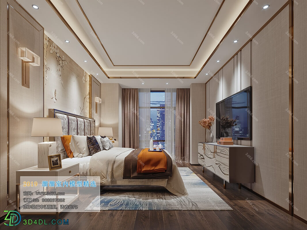 3D66 2019 Bedroom Chinese style C035