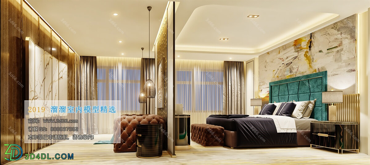 3D66 2019 Bedroom Chinese style C038