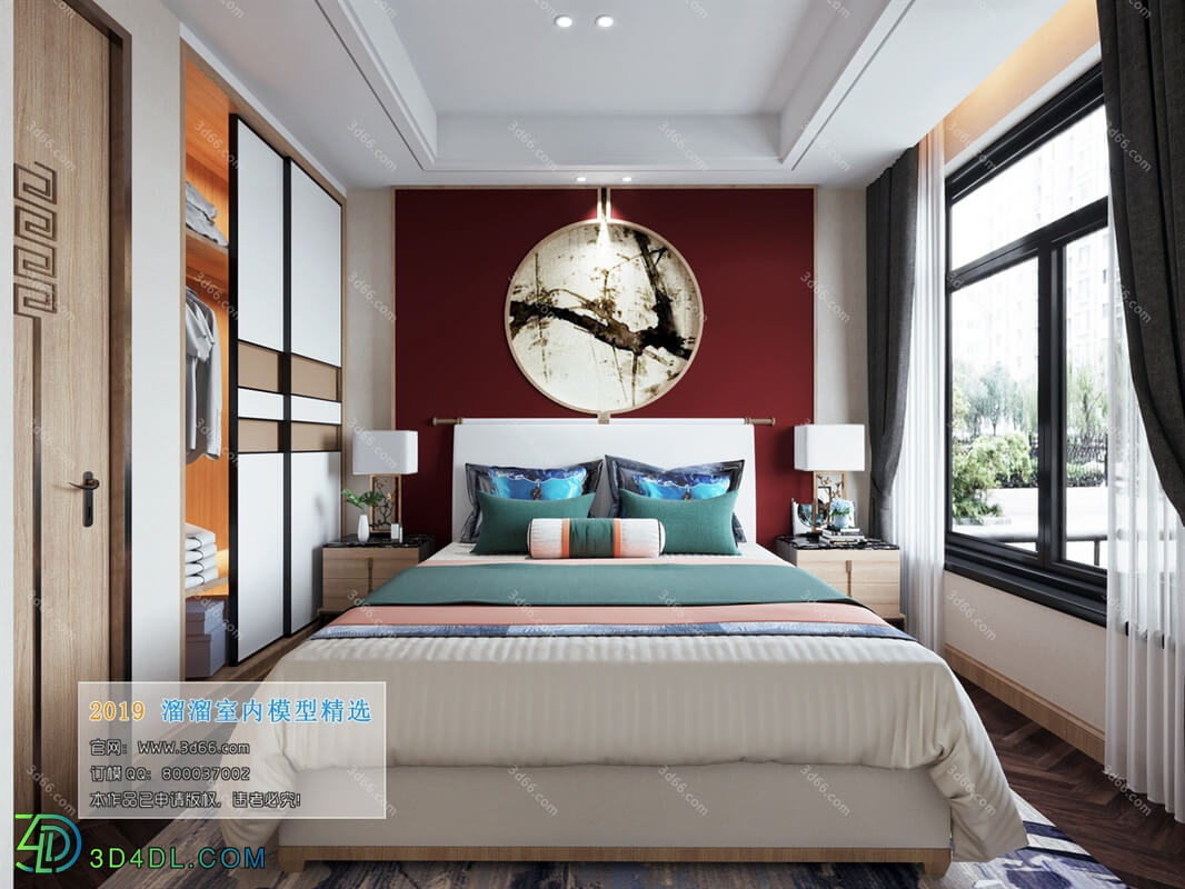 3D66 2019 Bedroom Chinese style C039