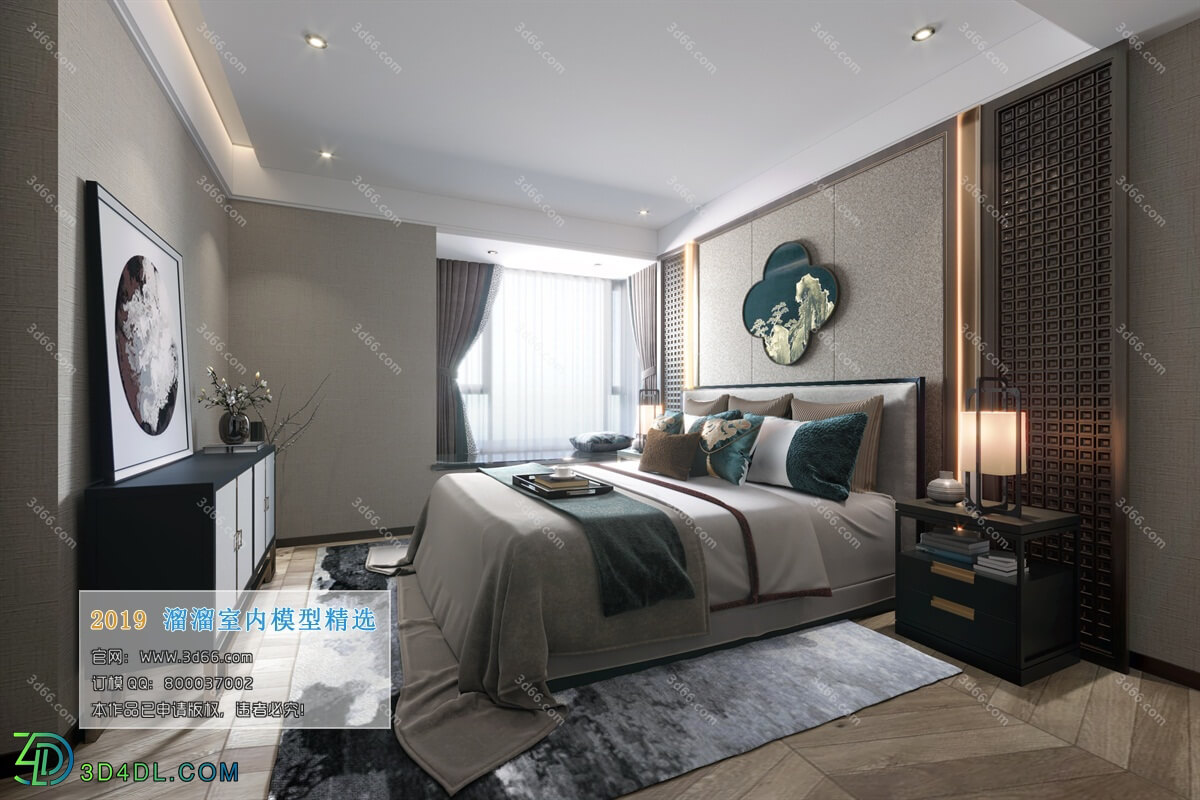 3D66 2019 Bedroom Chinese style C040