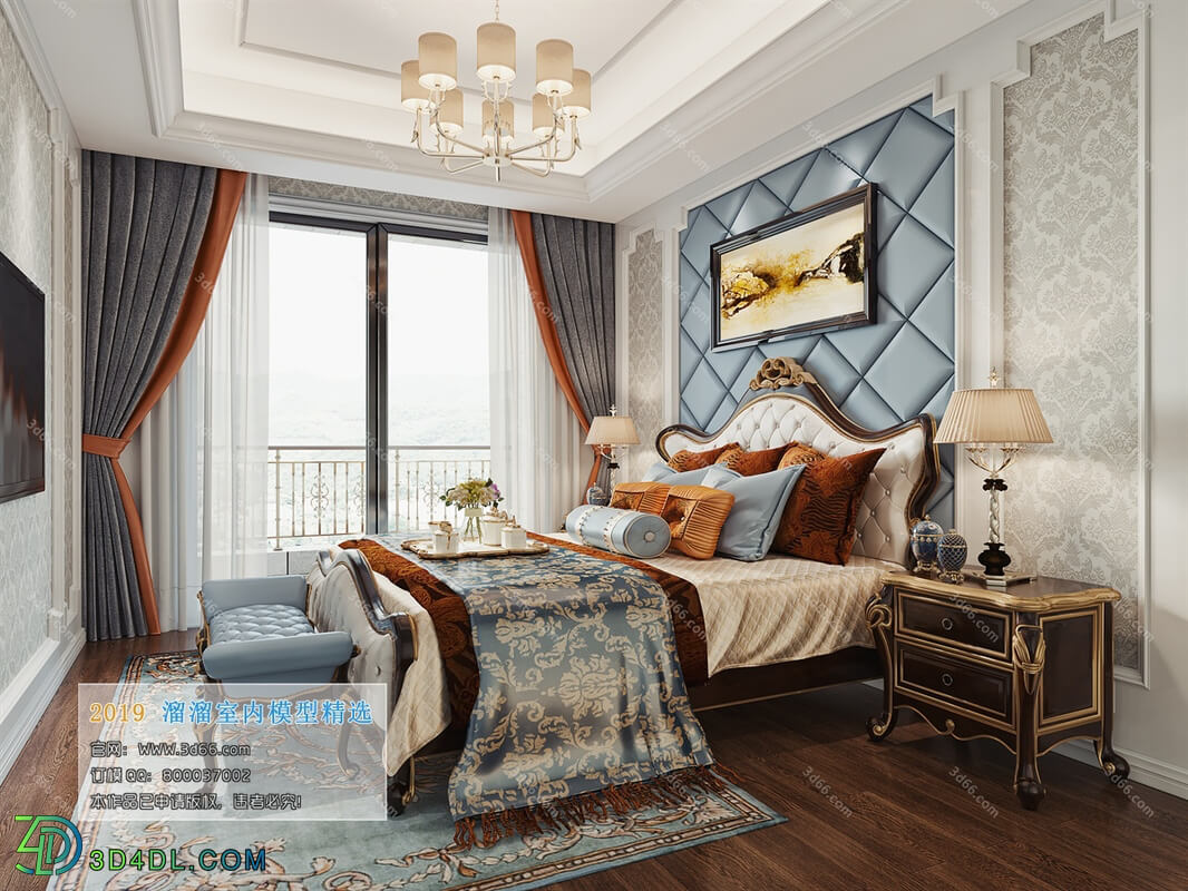 3D66 2019 Bedroom European style D004
