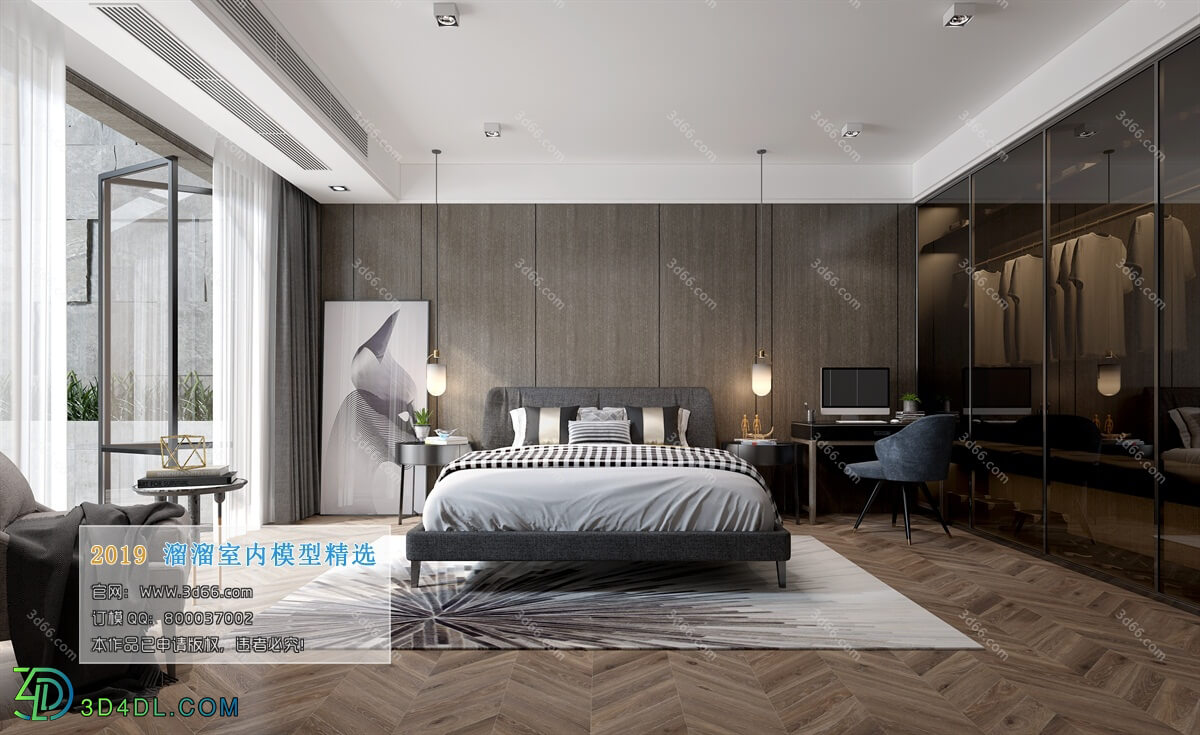 3D66 2019 Bedroom Industrial style H002