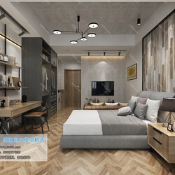 3D66 2019 Bedroom Industrial style H005 