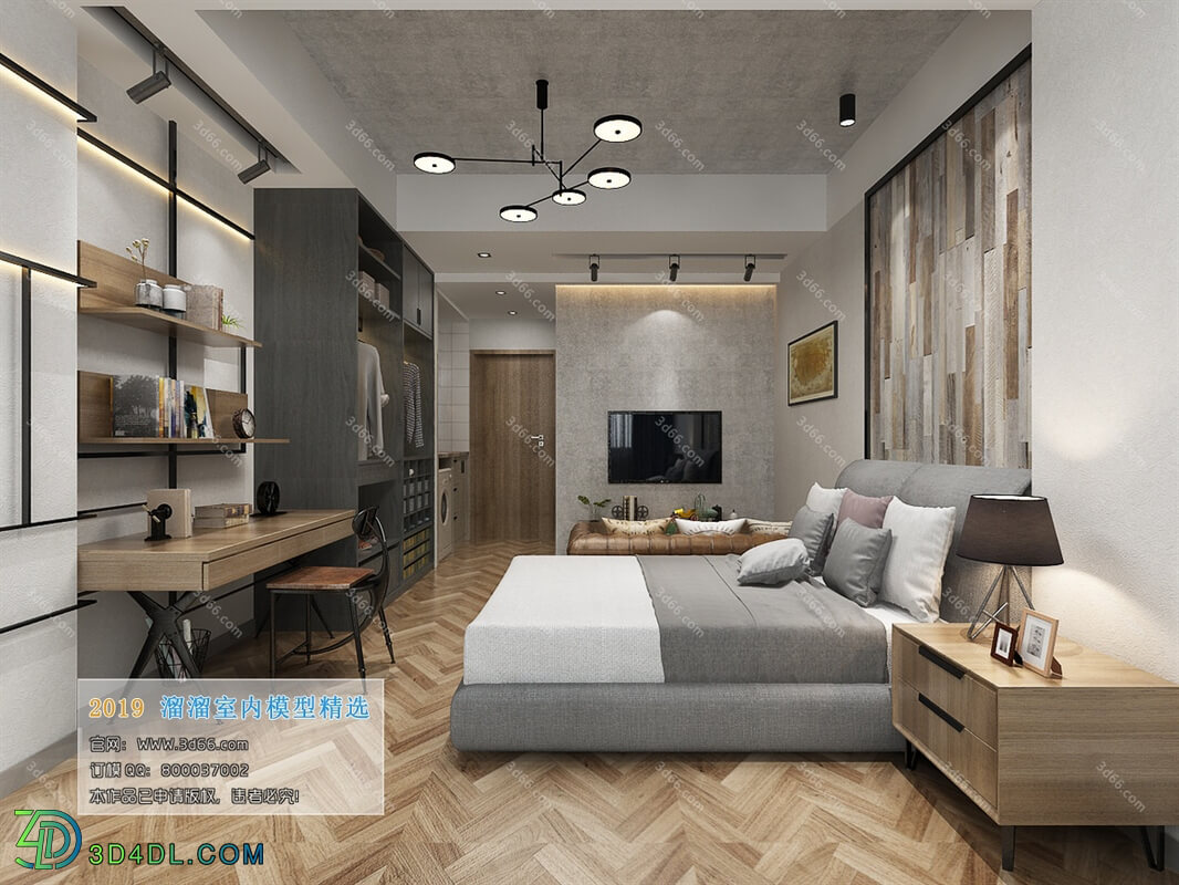 3D66 2019 Bedroom Industrial style H005