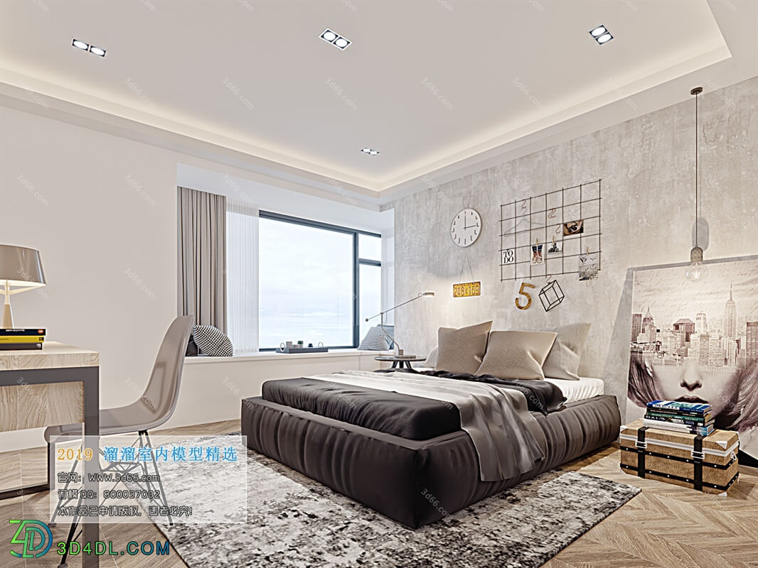 3D66 2019 Bedroom Industrial style H006