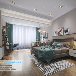 3D66 2019 Bedroom Nordic style M001 