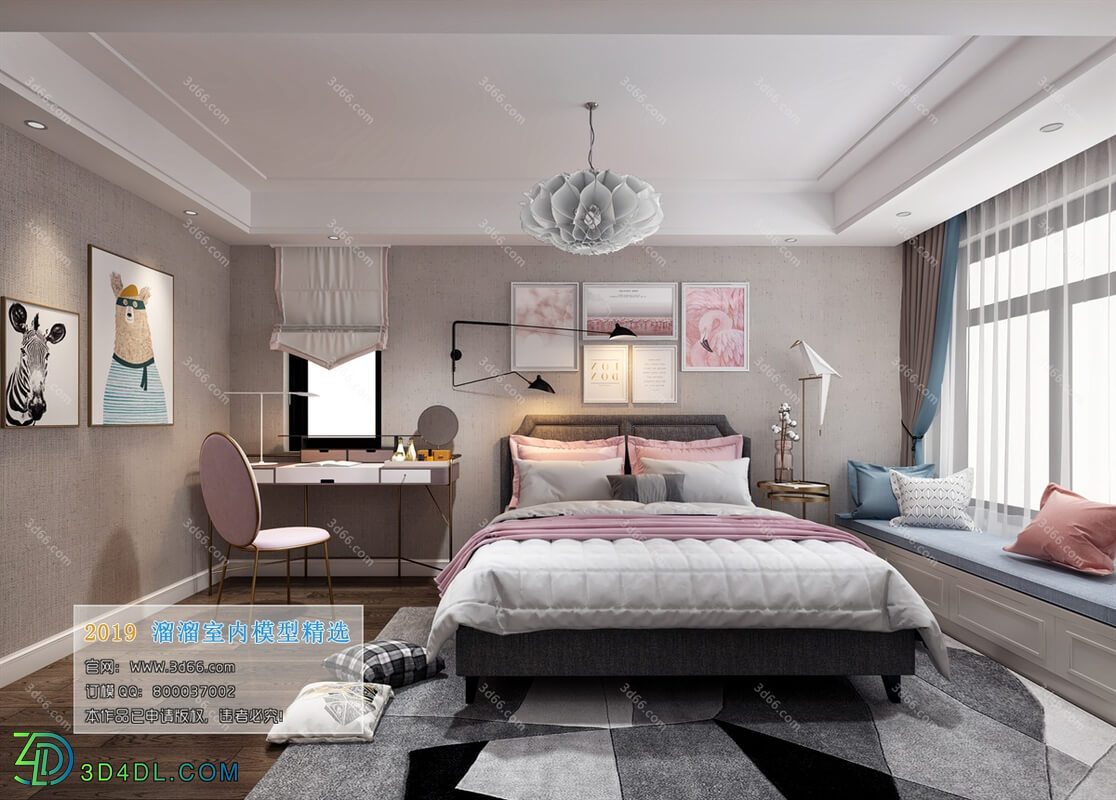 3D66 2019 Bedroom Nordic style M002