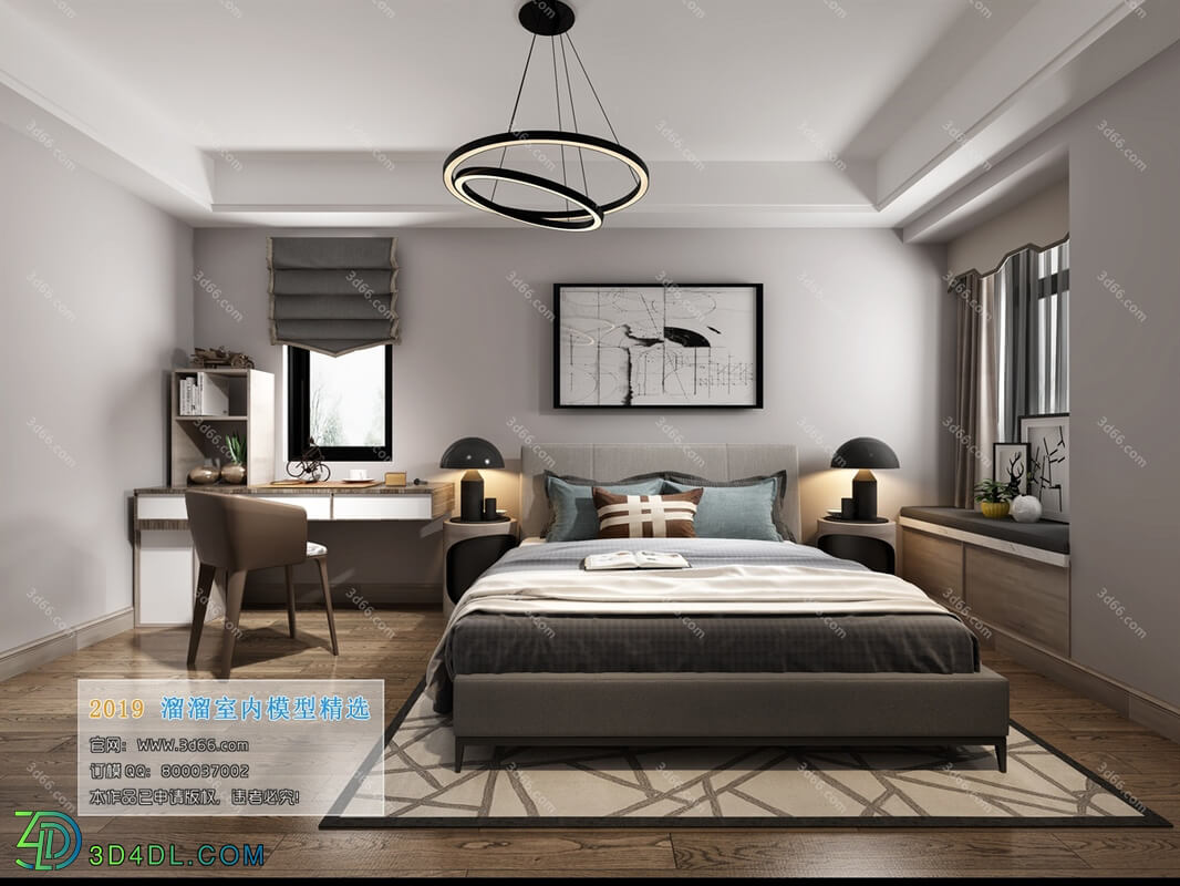 3D66 2019 Bedroom Nordic style M003