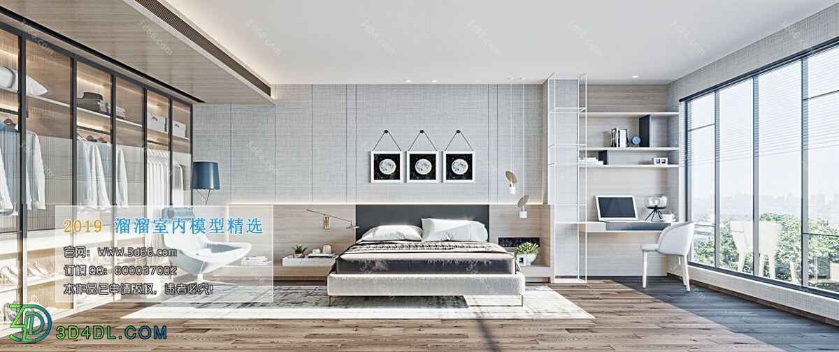 3D66 2019 Bedroom Nordic style M004