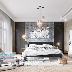3D66 2019 Bedroom Nordic style M007 