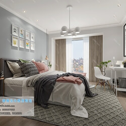 3D66 2019 Bedroom Nordic style M010 
